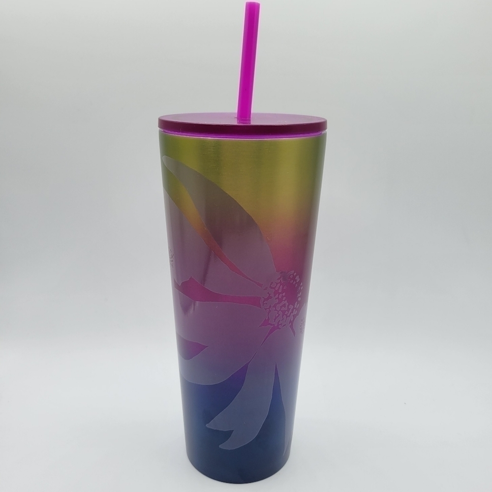 Starbucks Floral Ombre Stainless Steel Cold Cup Tumbler Venti